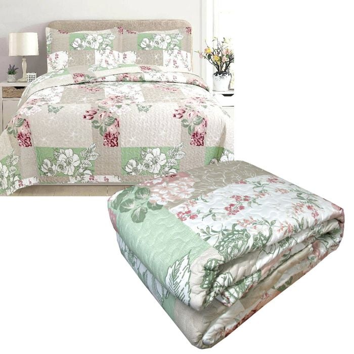 Bloomington Marseille 3 Pce Lightly Quilted Polyester Cotton Coverlet Set Queen/King
