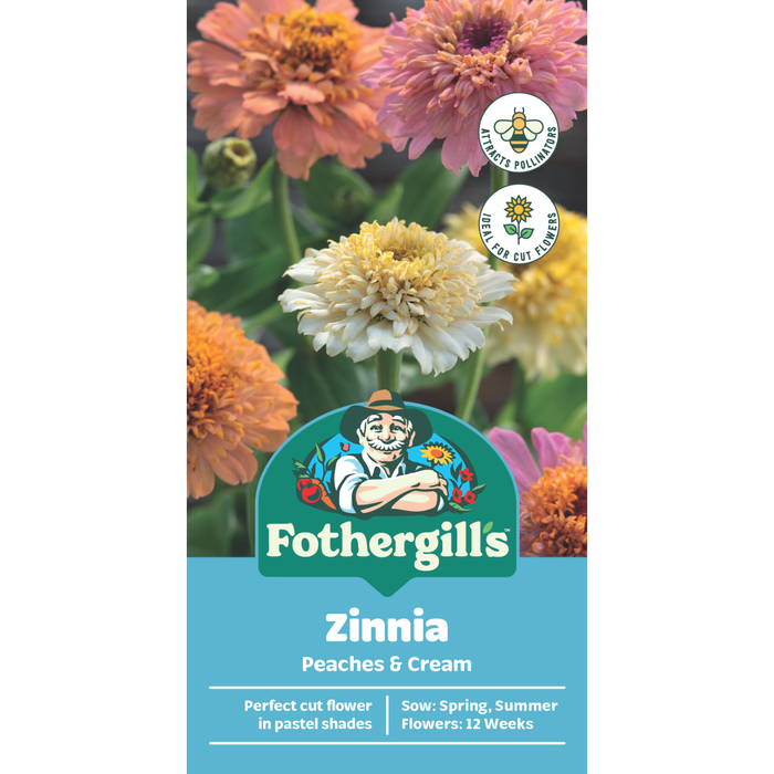Fothergill's Zinnia Peaches & Cream Mixed Seeds