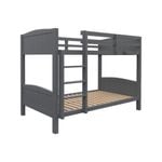Kingston Slumber Bunk Bed Frame, 2-in-1 Modular Design Convert to Single Beds, Grey