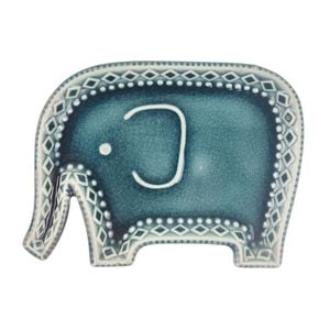 Urban 20cm Ceramic Elephant Dish Home Decor Display - Navy