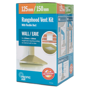 Pacific Air 125-150mm Flexible Wall OR Eave Rangehood Ducting Kit