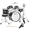 VEVOR 355.6mm 5-Piece Junior Drum Sets Black with Adjustable Throne for Ages 6-13