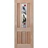 Woodcraft 2040 x 820 x 40mm Entrance Door Hamlett Gumleaf TG Glass