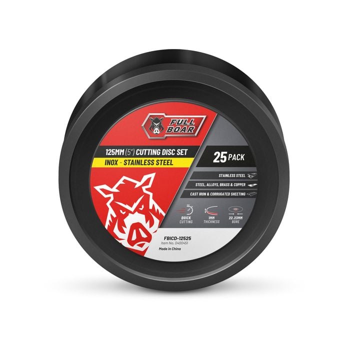 Full Boar 125mm (5") x 1.0 x 22.23mm Inox Cutting Disc - 25 Pack