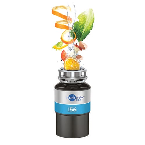 Rendering of food scraps being blended in an InSinkErator
