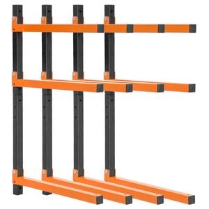 4 Pack Lumber Storage Rack Heavy Duty Wall-mounted