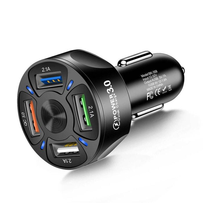 Digitel 12v Car Lighter Socket Dual Qc3.0 Usb Ports Fast Charger Power Adapter