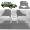 6D Diamond Car Floor Mats for Subaru Forester 2002-2008-Full Set-Grey-Outback GT