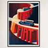 Galrie Charming French Vintage Car Poster - Classic Advertisement Art for Home & Office, Black Frame, A1 60 x 84cm (23 x 33inch)