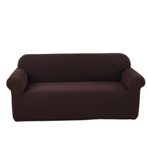 LushCovers Stretchable Water-Repellent Sofa Pet Protect Elastic Lounge Couch Cover - 2 Seater - Grain Brown