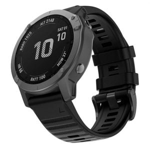 TEGAL Silicone Sport Band Strap For Garmin Fenix 5x/5x Plus/6x Black