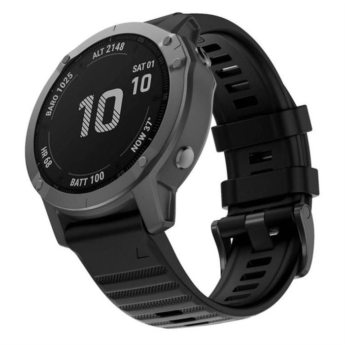 TEGAL Silicone Sport Band Strap For Garmin Fenix 5x/5x Plus/6x Black