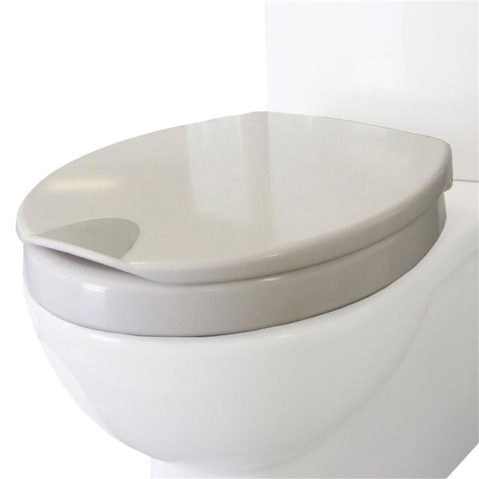 Haron White Soft Close High Toilet Seat