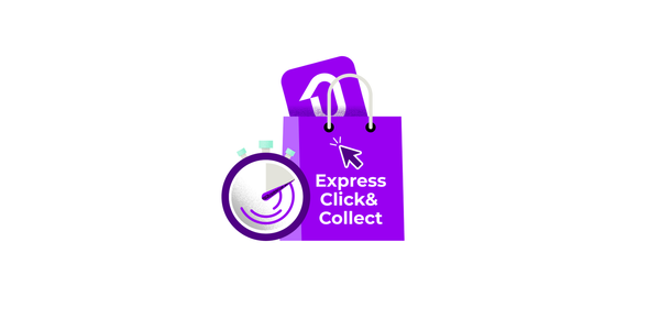 OnePass - Purple shopping icon - Express Click and collect
