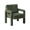 Oikiture Armchair Velvet Accent Chairs 1 Seater Lounge Sofa Chair Green