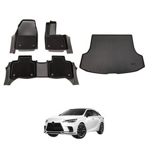 AUSGO Double-Layer Floor Mats & Boot Liner Set for Lexus RX Series RX350/RX350h/RX500h 2022-Onwards Car Floor Liners Cargo Mat