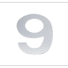 Sandleford 200mm Lorenzo Stainless Steel House Number 9