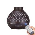 Essential Oil Aroma Diffuser And Remote - 400ml Hollowed Wood