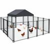 Advwin Chicken Run Coop Large Outdoor Poultry Cage With Sunshade Cover