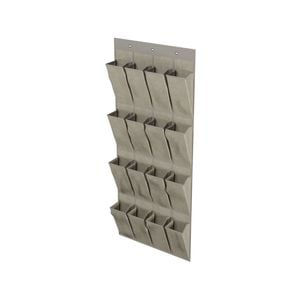 Flexi Storage Wardrobe 440 x 1120 x 2mm Ash 16 Pocket Hanging Organiser