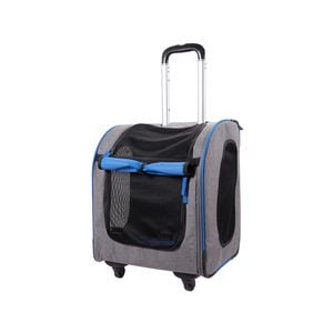 Ibiyaya New Liso Backpack Parallel Transport Pet Trolley - Slate/Sapphire