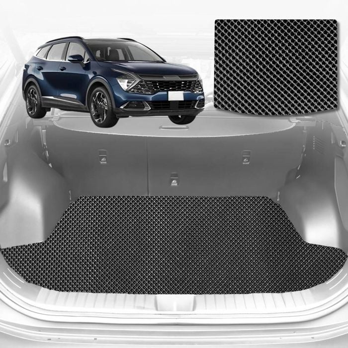 6D Diamond Car Boot Mat for Kia Sportage (NQ5)2021-Current-Cargo Mat-Black-Outback GT