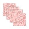 4pc Rayell Ceramic Printed Coasters Leaf Love Tangerine