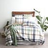 Renee Taylor Yarn Dyed Cotton Olivia Quilt Cover Set Blue & Green Check King