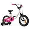 Costway Kids Adjustable Bike Removable Training Wheel Bell Pink
