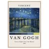 Galrie Vincent van Gogh Starry Night Over the Rhone -Iconic Post-Impressionist Art Print, Wood Frame, A3 30 x 42cm (12 x 16inch)