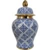LVD Porcelain Mosaic Ginger Jar Home Decoration 22x22x44cm Blue/White
