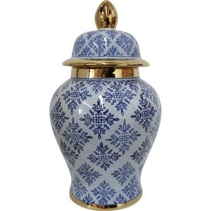 LVD Porcelain Mosaic Ginger Jar Home Decoration 22x22x44cm Blue/White