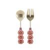 Ladelle Capri Stainless Steel Flower Salad Servers Pork & Spoon Serving Tool