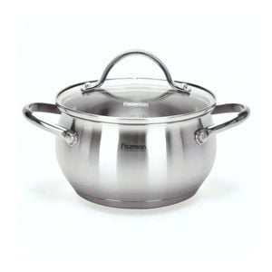 Fissman Stockpot Martinez Series Stainless Steel With Glass Lid 1.8L