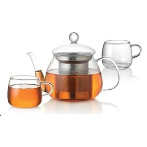 Barista Venice Glass Tea Pot & Cup Set Mesh Baccarat