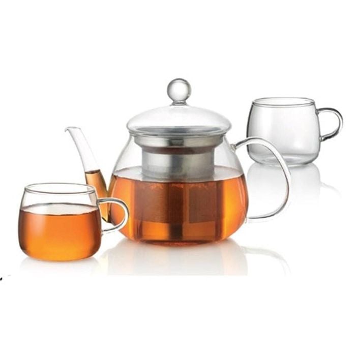 Barista Venice Glass Tea Pot & Cup Set Mesh Baccarat