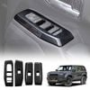 Power Window Control Switch Panel Trim for Toyota Prado 250 Series 2024-Onwards Carbon Fiber Style