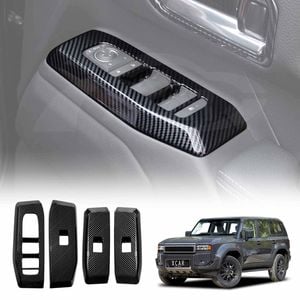 Power Window Control Switch Panel Trim for Toyota Prado 250 Series 2024-Onwards Carbon Fiber Style