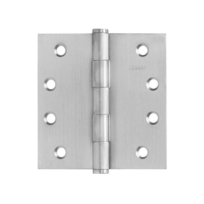 Lemaar 100 x 100 x 2.5mm Satin Chrome Fixed Pin Flat Tip Hinge