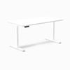 Desky Single Sit Stand White Desk 150 X 75cm White Frame