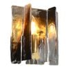 LumenSphere Vetro-Fuso Single-Light Wall Light - Brass Finish, Artistic Glass, Brass Frame, E14 Base