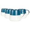 Nicola Spring Dipped Flecked Stoneware Belly Mugs - 370ml - Navy - Pack of 4