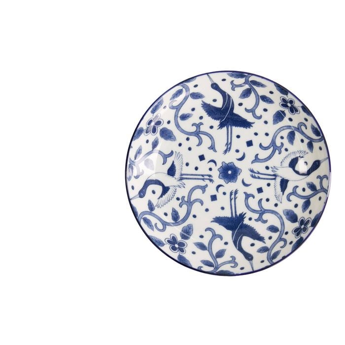 Tokyo Design Porcelain Round Plate Blue Maizuru 21cm Gift Boxed
