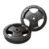 2 Pack of 15kg - Total 30kg Standard 26.5mm Triple Handle Hammertone Cast Iron Weight Plate Set