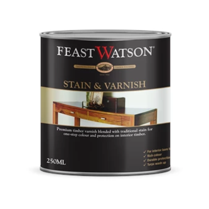 Feast Watson 250ml Satin Black Japan Stain And Varnish