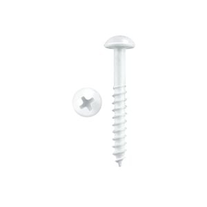 Pinnacle 4.0 x 30mm White Round Head Timber Screw - 20 Pack