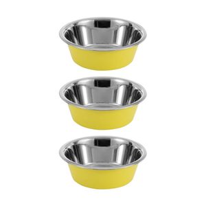3x Paws And Claws Stainless Steel Cat/Dog Food/Drink Bowl 1.5L Assorted
