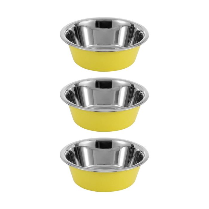 3x Paws And Claws Stainless Steel Cat/Dog Food/Drink Bowl 1.5L Assorted