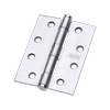 Lane 100 x 75 x 2.5mm Satin Chrome Architectural Fixed Pin Butt Hinge - 2 Pack
