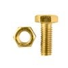 Pinnacle M6 x 16mm Yellow Zinc Hi Tensile Hex Bolt And Nut - 10 Pack